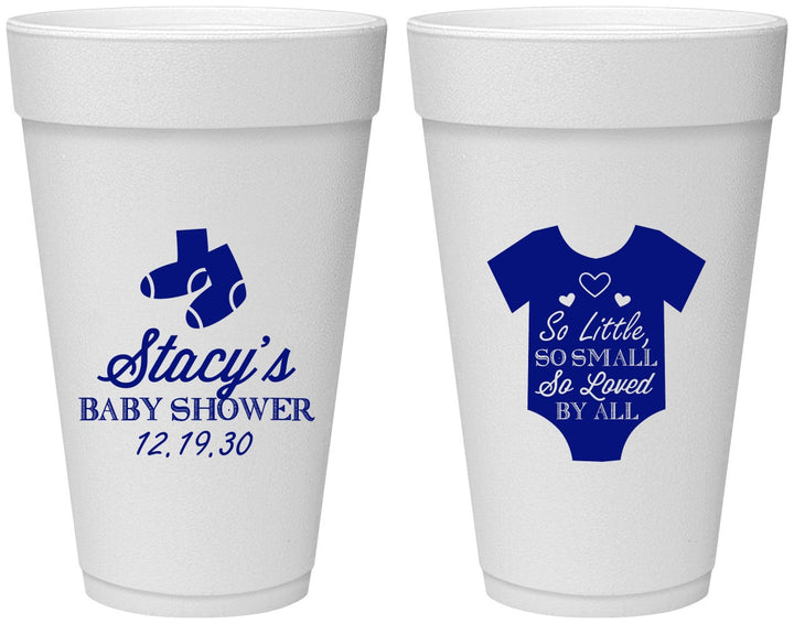 Personalized Baby Shower 20 oz Foam Cups - Loved By All | 90188