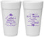 Personalized Bridal Shower 24 oz Foam Cups - Eat Drink Shower Bride | 100002