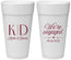 Personalized Engagement 24 oz Foam Cups - We Are Engaged | 10001