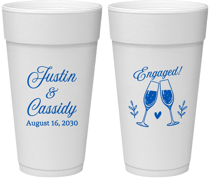 Personalized Engagement 24 oz Foam Cups - Engaged | 10013