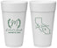Personalized Wedding 24 oz Foam Cups - California | 104