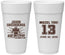 Personalized Bar Mitzvah 24 oz Foam Cups - 13th Birthday Football | 110002