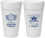 Personalized Bat Mitzvah 24 oz Foam Cups - 12th Birthday Volleyball | 120015