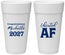 Personalized Graduation 24 oz Foam Cups - Class Of 2027 Educated Af | 130018