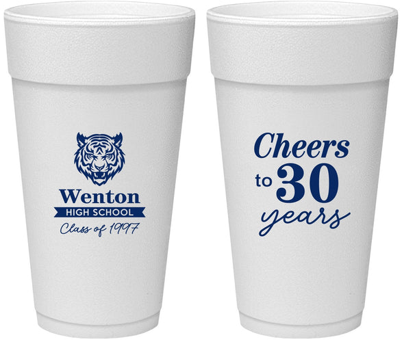 Personalized Class Reunion 24 oz Foam Cups - Class Of 1997 30 Year | 140002