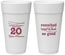 Personalized Class Reunion 24 oz Foam Cups - Class Of 2007 20 Year | 140011