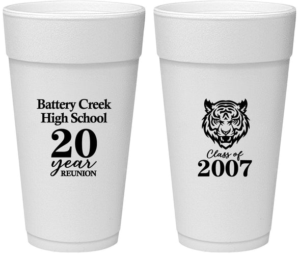 Personalized Class Reunion 24 oz Foam Cups - Class Of 2007 20 Year | 140016