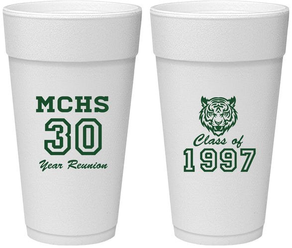 Personalized Class Reunion 24 oz Foam Cups - Class Of 1997 30 Year | 140017