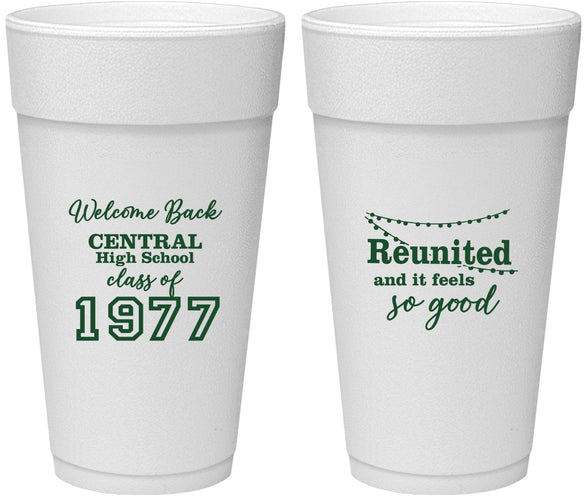 Personalized Class Reunion 24 oz Foam Cups - Class Of 1977 50 Year | 140029