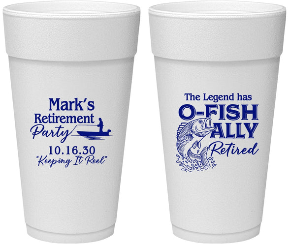Personalized Retirement 24 oz Foam Cups - Ofishally Retired | 150008