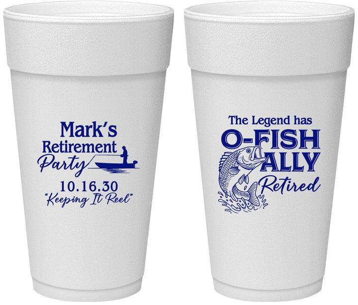 Personalized Retirement 24 oz Foam Cups - Ofishally Retired | 150008