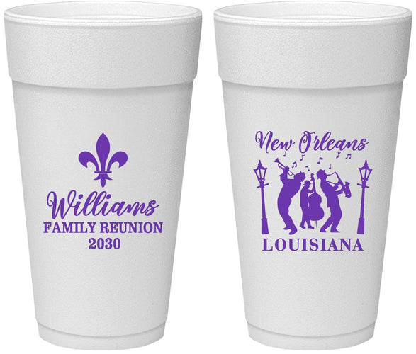 Personalized Family Reunion 24 oz Foam Cups - New Orleans | 160030