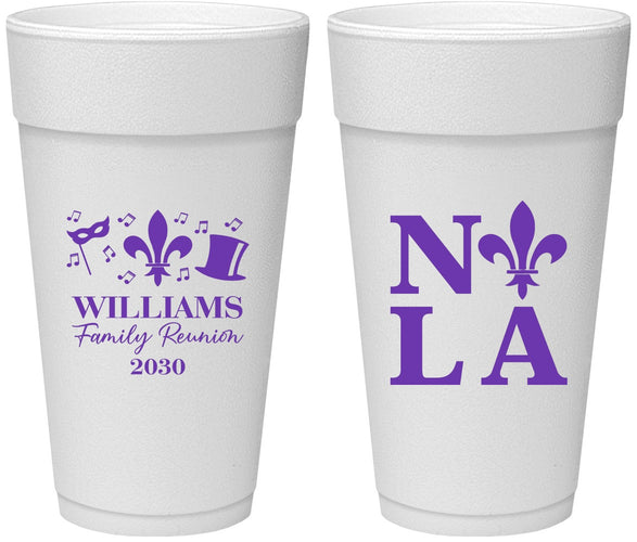 Personalized Family Reunion 24 oz Foam Cups - New Orleans | 160031