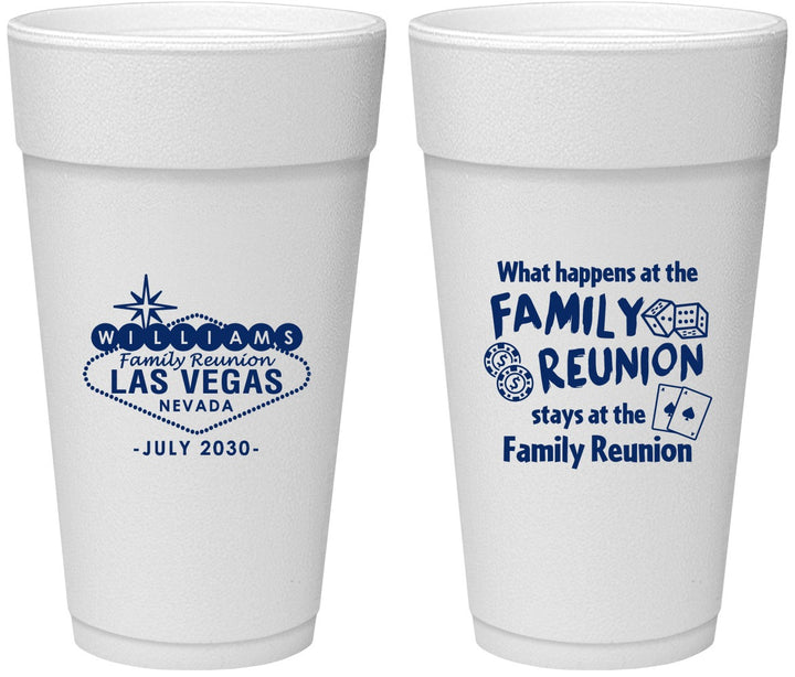 Personalized Family Reunion 24 oz Foam Cups - Las Vegas | 160038
