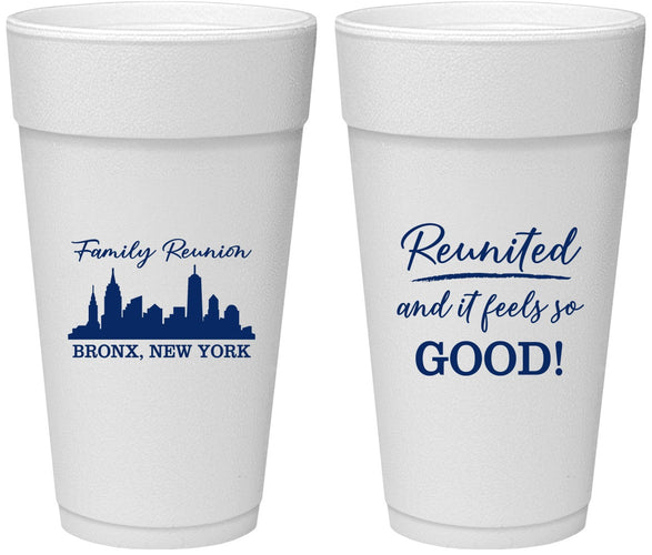 Personalized Family Reunion 24 oz Foam Cups - New York | 160039