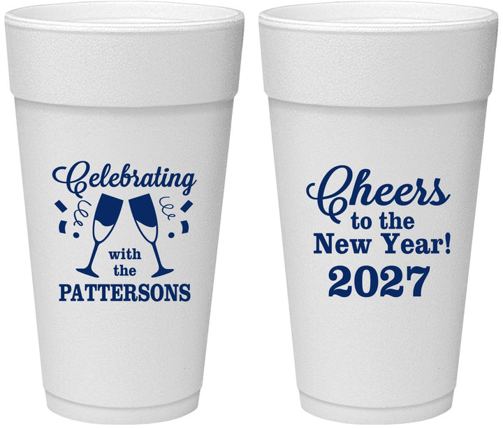 Personalized New Years 24 oz Foam Cups - 2027 Cheers | 170011