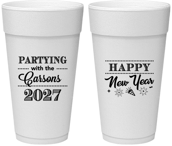 Personalized New Years 24 oz Foam Cups - 2027 Nye | 170016