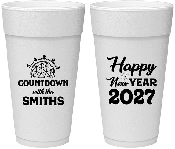 Personalized New Years 24 oz Foam Cups - 2027 Countdown | 170026