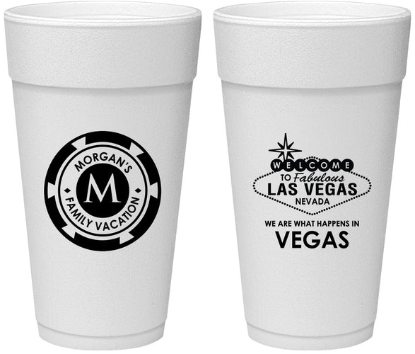 Personalized Family Vacation 24 oz Foam Cups - Las Vegas | 180049