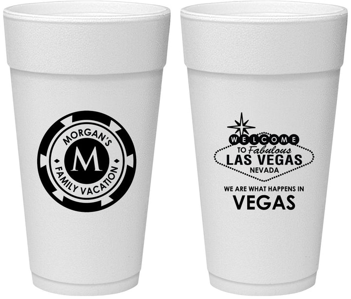 Personalized Family Vacation 24 oz Foam Cups - Las Vegas | 180049