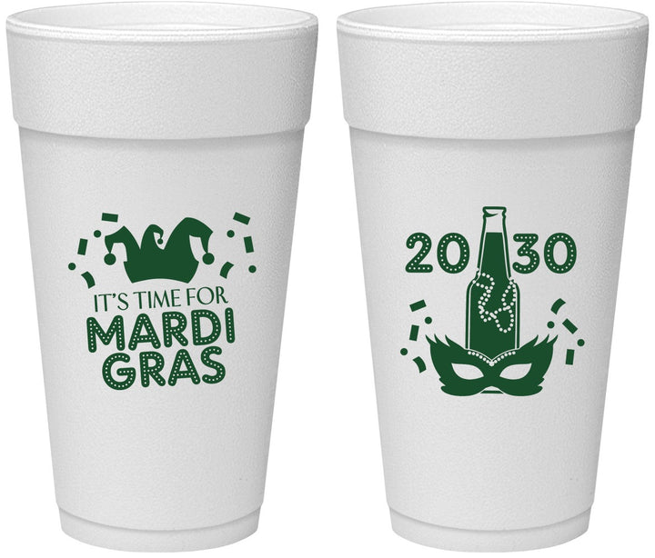 Personalized Mardi Gras 24 oz Foam Cups - New Orleans | 190003