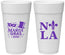 Personalized Mardi Gras 24 oz Foam Cups - Nola Fleur De Lis | 190014