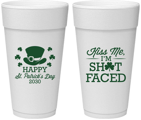 Personalized St Patricks Day 24 oz Foam Cups - Leprechaun | 200009