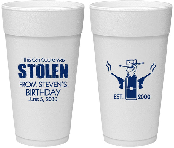 Personalized Birthday 24 oz Foam Cups - 30th | 20007
