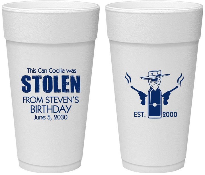 Personalized Birthday 24 oz Foam Cups - 30th | 20007