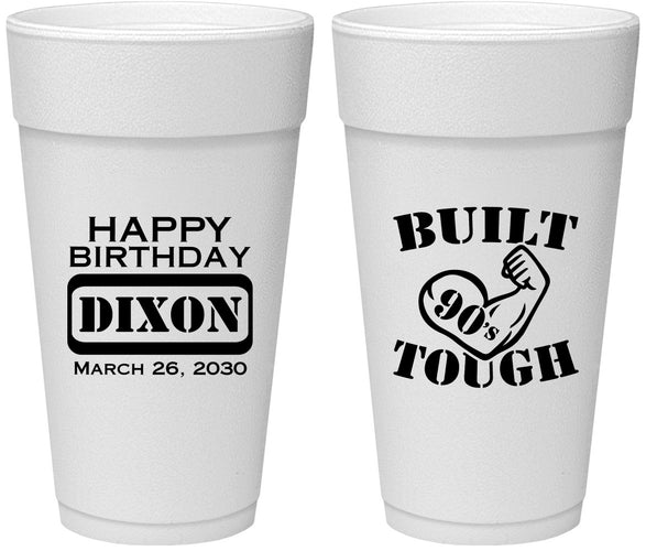 Personalized Birthday 24 oz Foam Cups - Built Tough | 20078