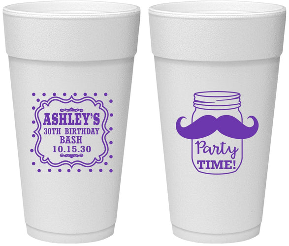 Personalized Birthday 24 oz Foam Cups - 20th | 20096