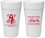 Personalized Wedding 24 oz Foam Cups - Happily Ever After Bicycle | 201