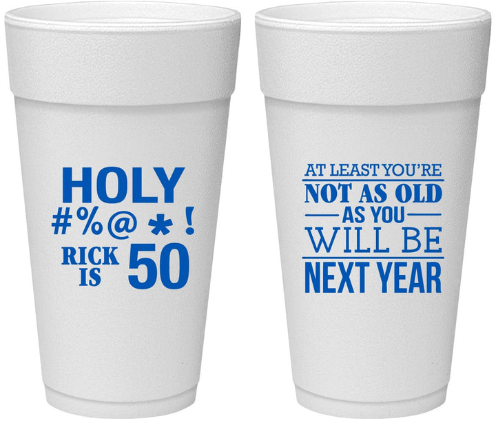 Personalized Birthday 24 oz Foam Cups - 50th | 20120