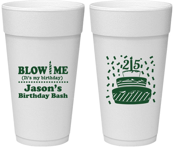 Personalized Birthday 24 oz Foam Cups - 25th | 20169