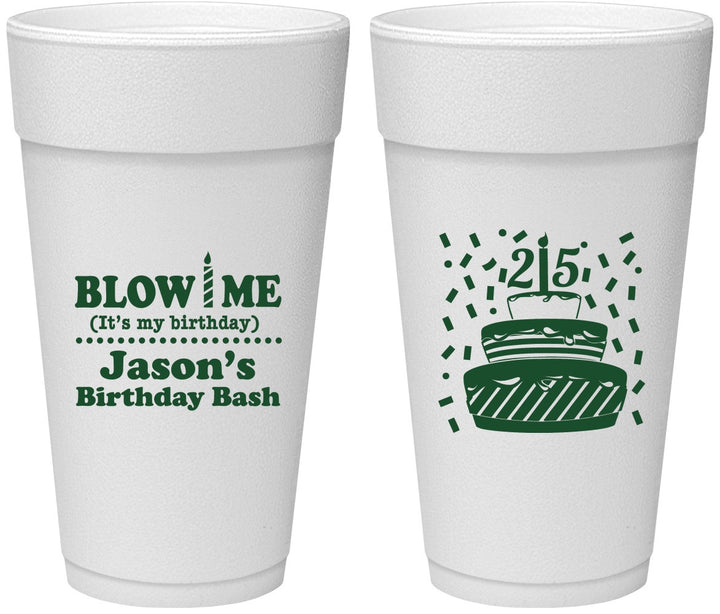Personalized Birthday 24 oz Foam Cups - 25th | 20169