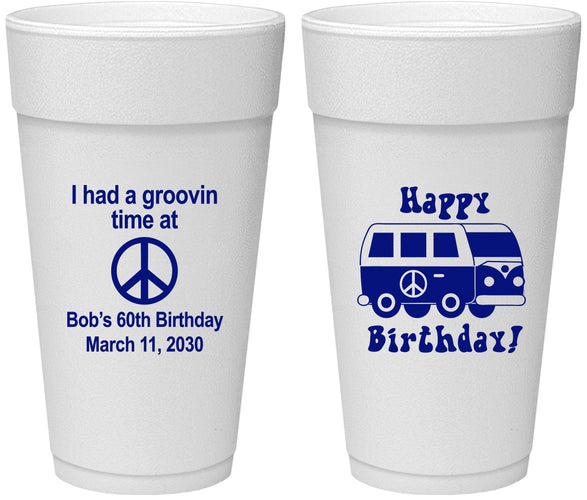 Personalized Birthday 24 oz Foam Cups - 60th | 20186