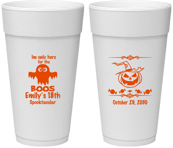 Personalized Birthday 24 oz Foam Cups - 18th Halloween | 20199