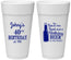 Personalized Birthday 24 oz Foam Cups - 40th Sun Sand Beer | 20204