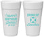 Personalized Birthday 24 oz Foam Cups - Drink Up Beaches | 20207