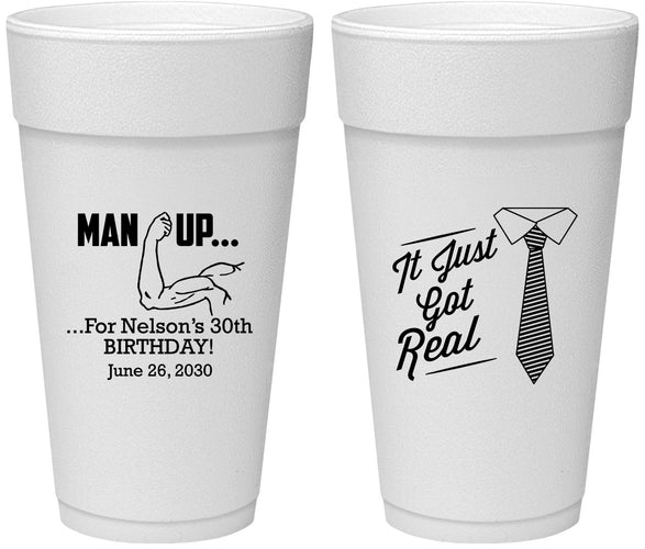 Personalized Birthday 24 oz Foam Cups - 30th | 20234