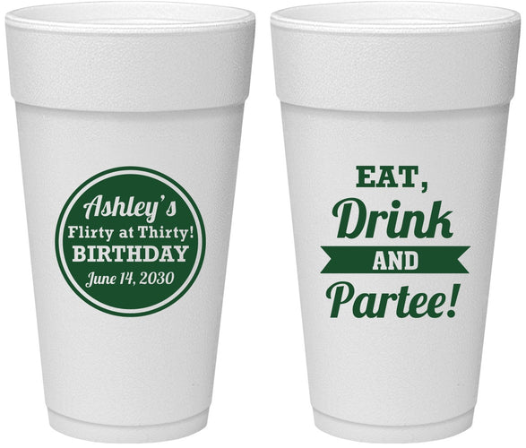 Personalized Birthday 24 oz Foam Cups - 30th | 20242