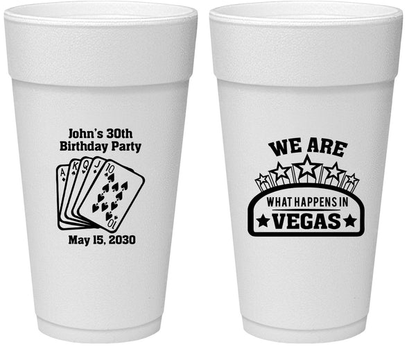 Personalized Birthday 24 oz Foam Cups - 20th Las Vegas | 20263