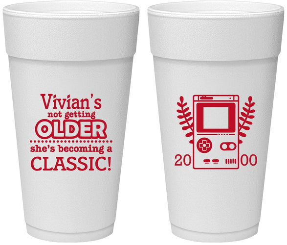 Personalized Birthday 24 oz Foam Cups - 30th Video Games | 20267