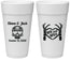 Personalized Wedding 24 oz Foam Cups - Mr And Mrs Sugar Skull | 205