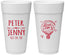 Personalized Wedding 24 oz Foam Cups - Love In Air Hot Air Balloon | 210