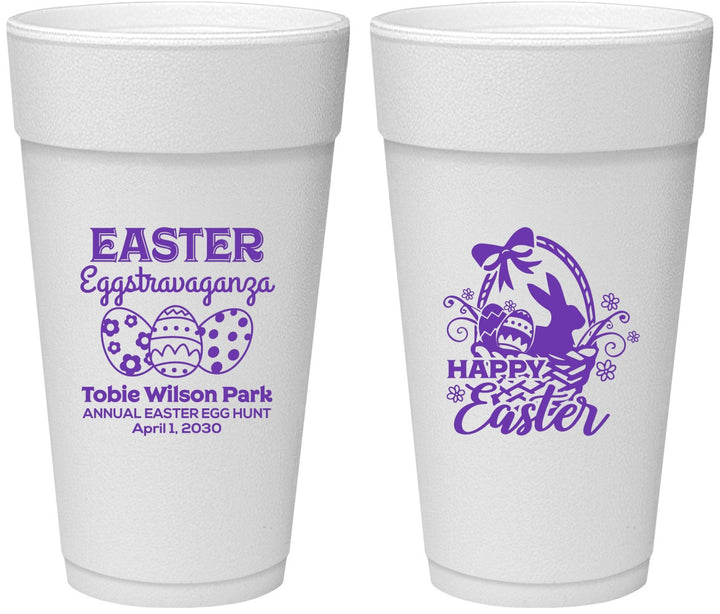 Personalized Easter 24 oz Foam Cups - Easter Bunny | 210008