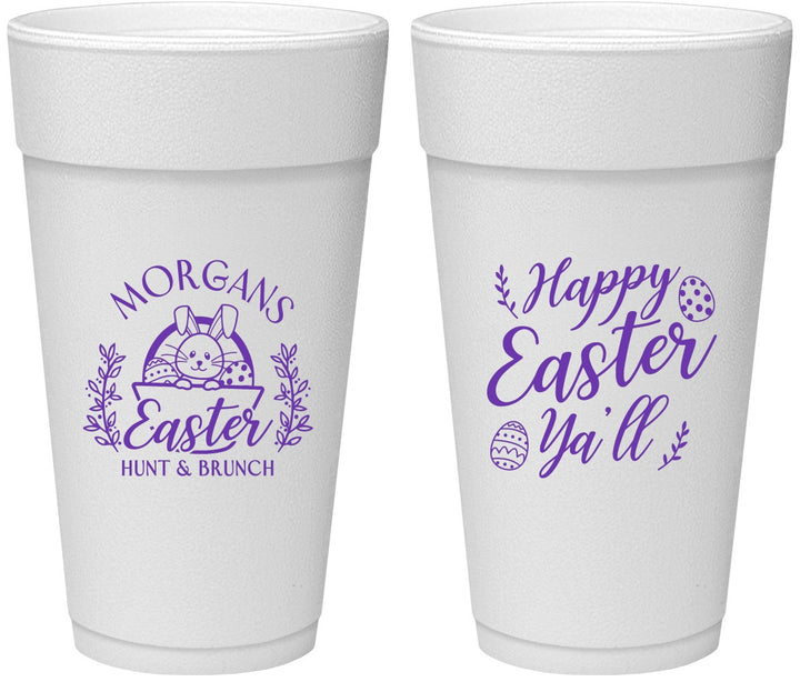 Personalized Easter 24 oz Foam Cups - Easter Bunny | 210010