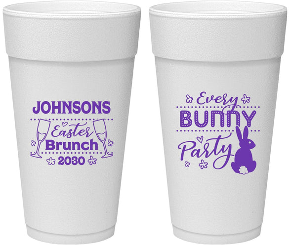 Personalized Easter 24 oz Foam Cups - Every Bunny Party | 210016