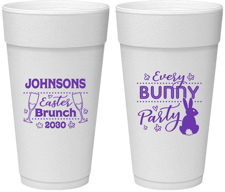 Personalized Easter 24 oz Foam Cups - Every Bunny Party | 210016