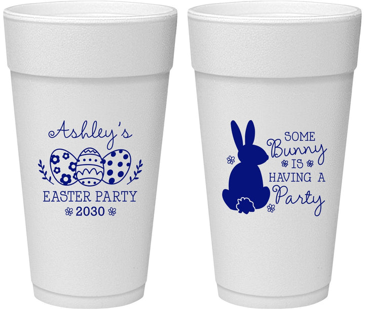 Personalized Easter 24 oz Foam Cups - Bunny Eggs | 210017